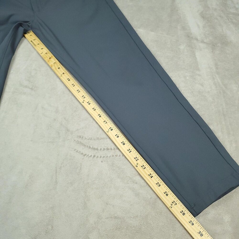Fabletics Pants Mens 34x30 Gray Slim Fit Stretch Tapered Khaki Zip Pocket Casual - Picture 3 of 13